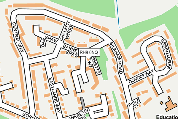 RH8 0NQ map - OS OpenMap – Local (Ordnance Survey)