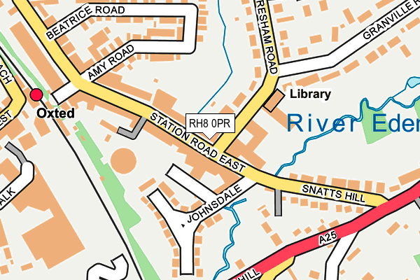 RH8 0PR map - OS OpenMap – Local (Ordnance Survey)