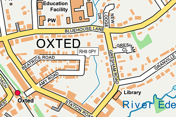 RH8 0PY map - OS OpenMap – Local (Ordnance Survey)