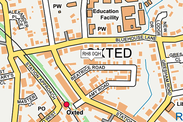 RH8 0QH map - OS OpenMap – Local (Ordnance Survey)