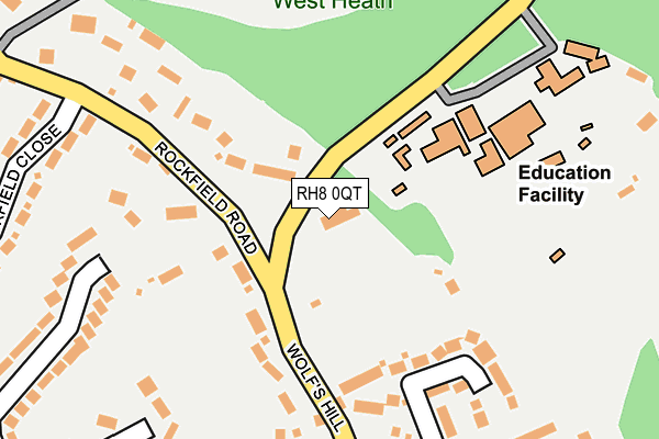 RH8 0QT map - OS OpenMap – Local (Ordnance Survey)