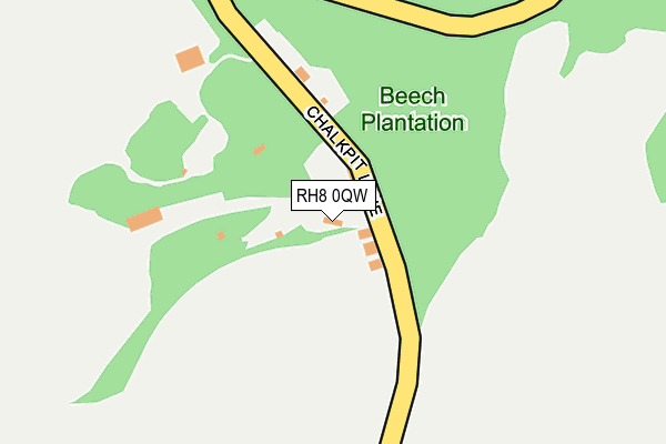 RH8 0QW map - OS OpenMap – Local (Ordnance Survey)