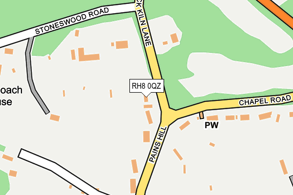 RH8 0QZ map - OS OpenMap – Local (Ordnance Survey)