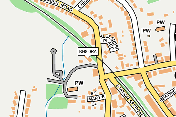 RH8 0RA map - OS OpenMap – Local (Ordnance Survey)