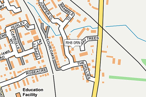 RH8 0RN map - OS OpenMap – Local (Ordnance Survey)