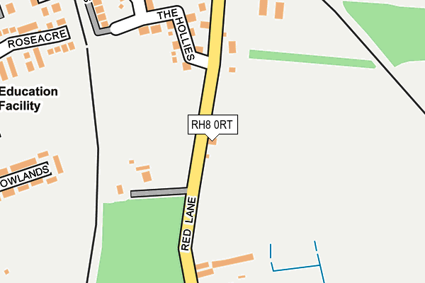 RH8 0RT map - OS OpenMap – Local (Ordnance Survey)