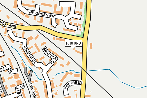 RH8 0RU map - OS OpenMap – Local (Ordnance Survey)