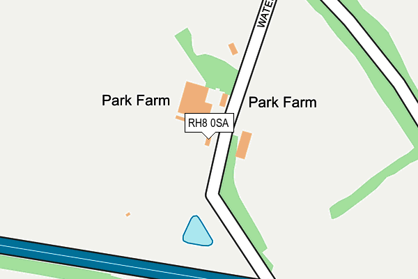 RH8 0SA map - OS OpenMap – Local (Ordnance Survey)