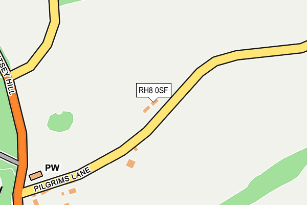 RH8 0SF map - OS OpenMap – Local (Ordnance Survey)