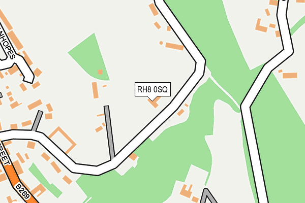 RH8 0SQ map - OS OpenMap – Local (Ordnance Survey)