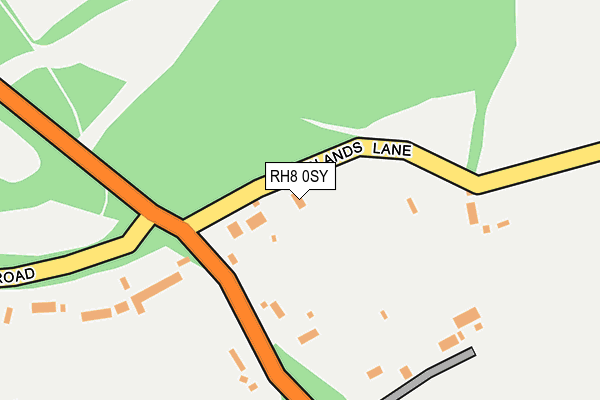 RH8 0SY map - OS OpenMap – Local (Ordnance Survey)