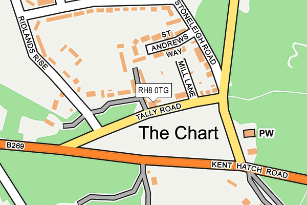 RH8 0TG map - OS OpenMap – Local (Ordnance Survey)