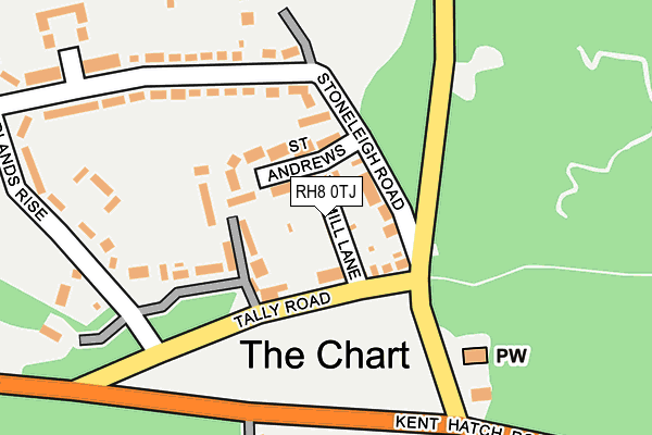 RH8 0TJ map - OS OpenMap – Local (Ordnance Survey)