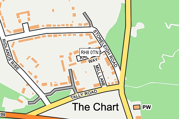 RH8 0TN map - OS OpenMap – Local (Ordnance Survey)