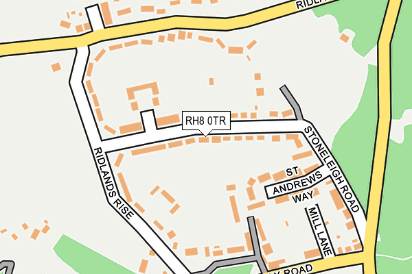 RH8 0TR map - OS OpenMap – Local (Ordnance Survey)
