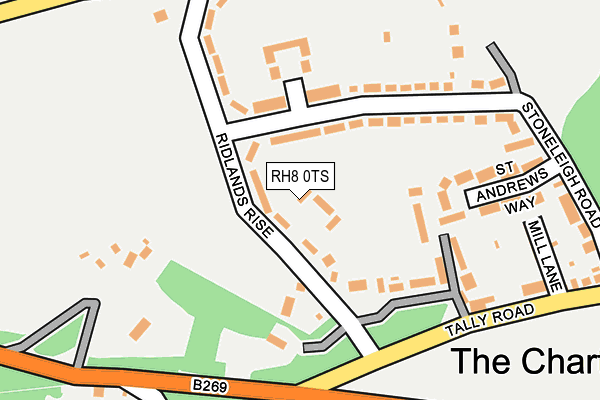 RH8 0TS map - OS OpenMap – Local (Ordnance Survey)