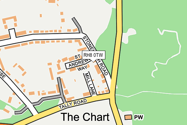 RH8 0TW map - OS OpenMap – Local (Ordnance Survey)