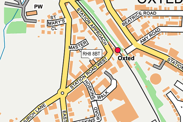 RH8 8BT map - OS OpenMap – Local (Ordnance Survey)