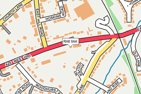 RH8 9AA map - OS OpenMap – Local (Ordnance Survey)