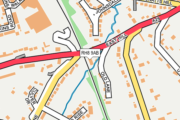 RH8 9AB map - OS OpenMap – Local (Ordnance Survey)