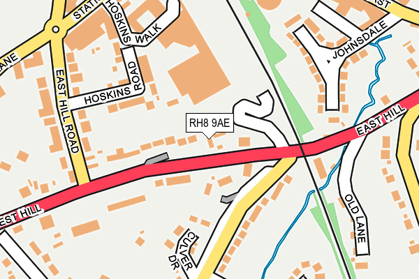 RH8 9AE map - OS OpenMap – Local (Ordnance Survey)