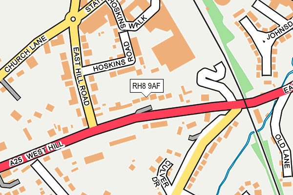 RH8 9AF map - OS OpenMap – Local (Ordnance Survey)