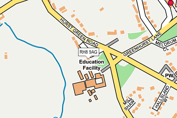 RH8 9AG map - OS OpenMap – Local (Ordnance Survey)