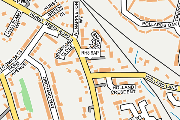 RH8 9AP map - OS OpenMap – Local (Ordnance Survey)