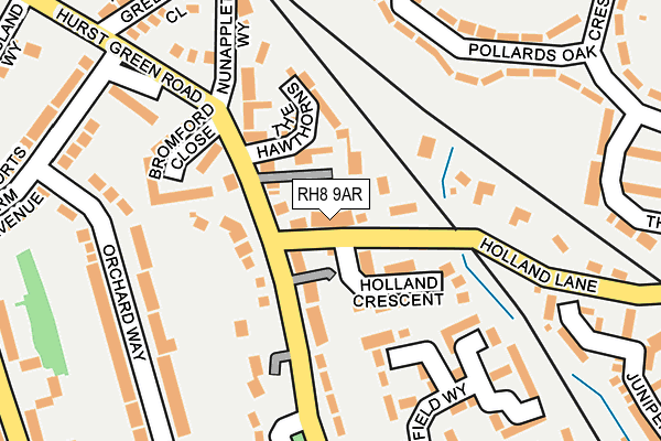 RH8 9AR map - OS OpenMap – Local (Ordnance Survey)