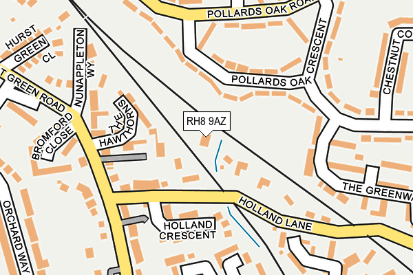RH8 9AZ map - OS OpenMap – Local (Ordnance Survey)