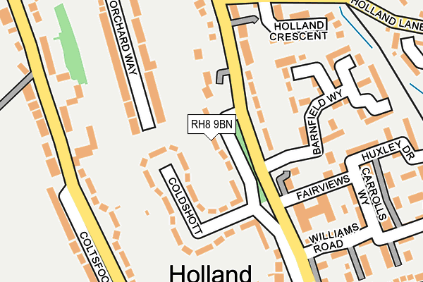 RH8 9BN map - OS OpenMap – Local (Ordnance Survey)