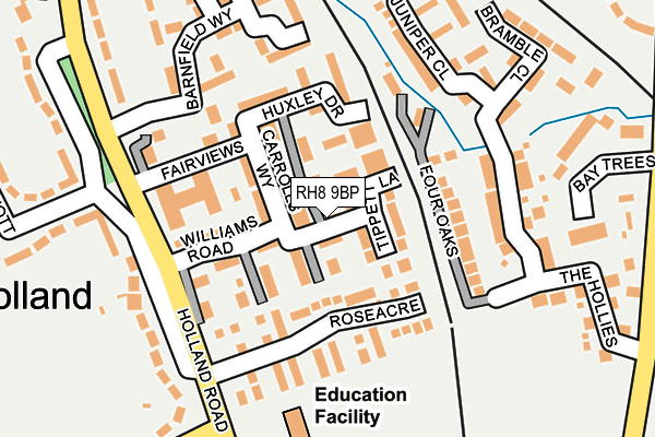 RH8 9BP map - OS OpenMap – Local (Ordnance Survey)