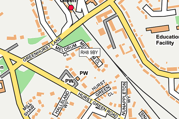 RH8 9BY map - OS OpenMap – Local (Ordnance Survey)