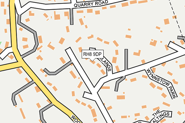 RH8 9DP map - OS OpenMap – Local (Ordnance Survey)