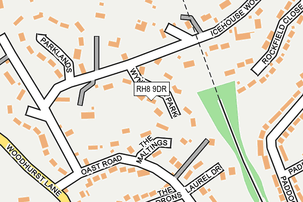 RH8 9DR map - OS OpenMap – Local (Ordnance Survey)