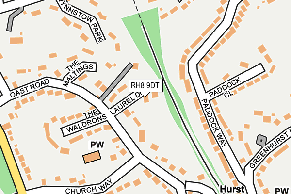 RH8 9DT map - OS OpenMap – Local (Ordnance Survey)