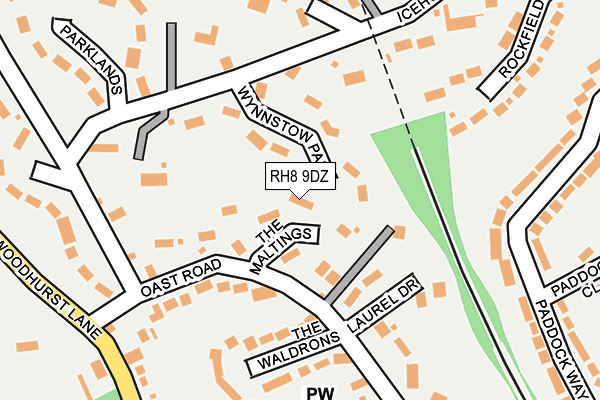 RH8 9DZ map - OS OpenMap – Local (Ordnance Survey)