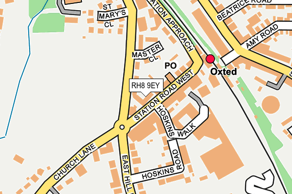 RH8 9EY map - OS OpenMap – Local (Ordnance Survey)