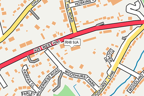 RH8 9JA map - OS OpenMap – Local (Ordnance Survey)