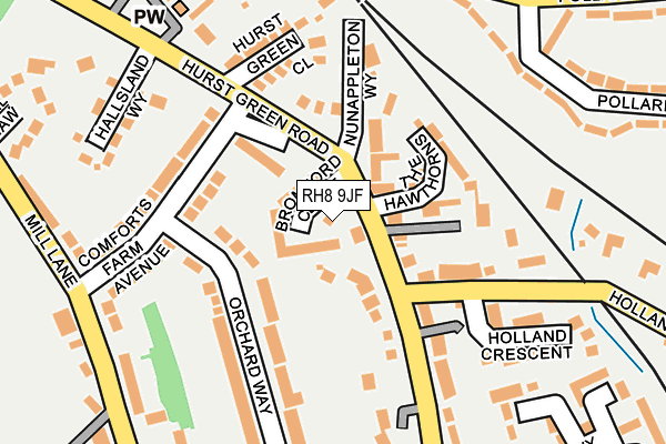 RH8 9JF map - OS OpenMap – Local (Ordnance Survey)