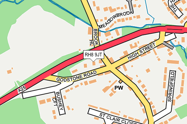 RH8 9JT map - OS OpenMap – Local (Ordnance Survey)