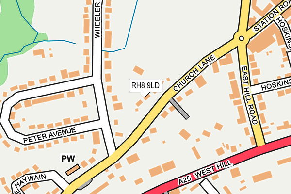 RH8 9LD map - OS OpenMap – Local (Ordnance Survey)
