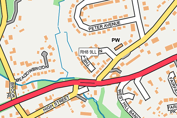 RH8 9LL map - OS OpenMap – Local (Ordnance Survey)