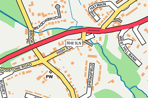 RH8 9LN map - OS OpenMap – Local (Ordnance Survey)