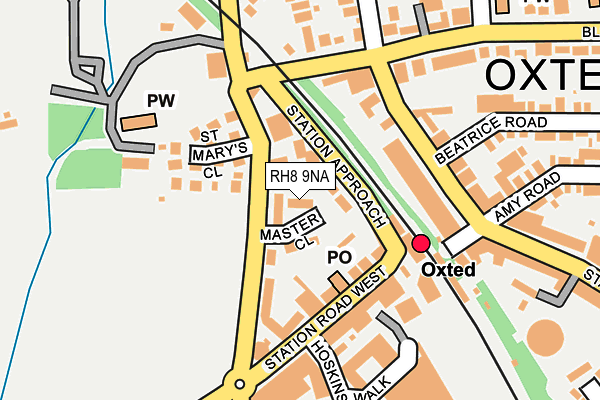 RH8 9NA map - OS OpenMap – Local (Ordnance Survey)