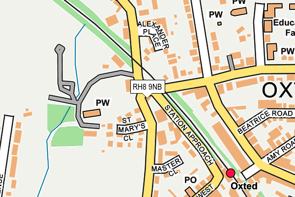 RH8 9NB map - OS OpenMap – Local (Ordnance Survey)