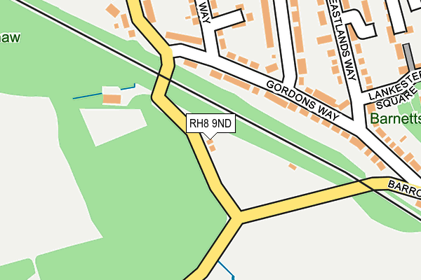 RH8 9ND map - OS OpenMap – Local (Ordnance Survey)