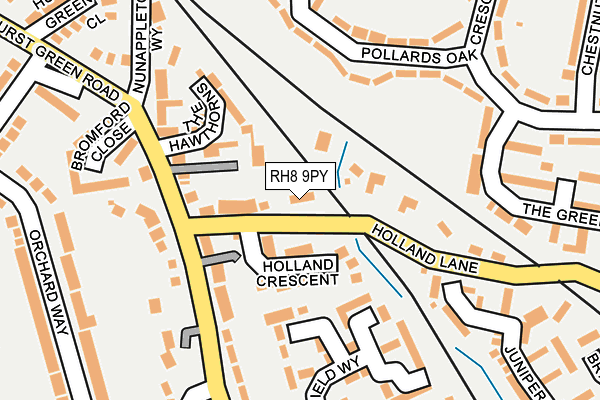 RH8 9PY map - OS OpenMap – Local (Ordnance Survey)