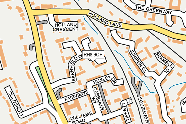 RH8 9QF map - OS OpenMap – Local (Ordnance Survey)