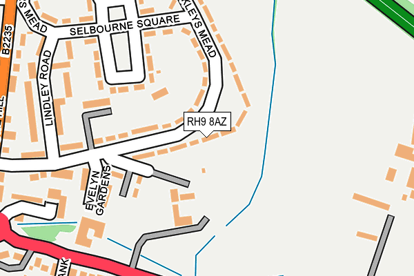 RH9 8AZ map - OS OpenMap – Local (Ordnance Survey)